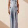 Clothing Shona Joy | La Lune Strapless Knot Maxi Dress - Powder Blue