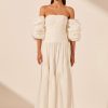 Clothing Shona Joy | Maiori Contour Ruched Maxi Dress - Ivory