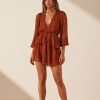 Clothing Shona Joy | Atrani Lace Front Drawstring Mini Dress