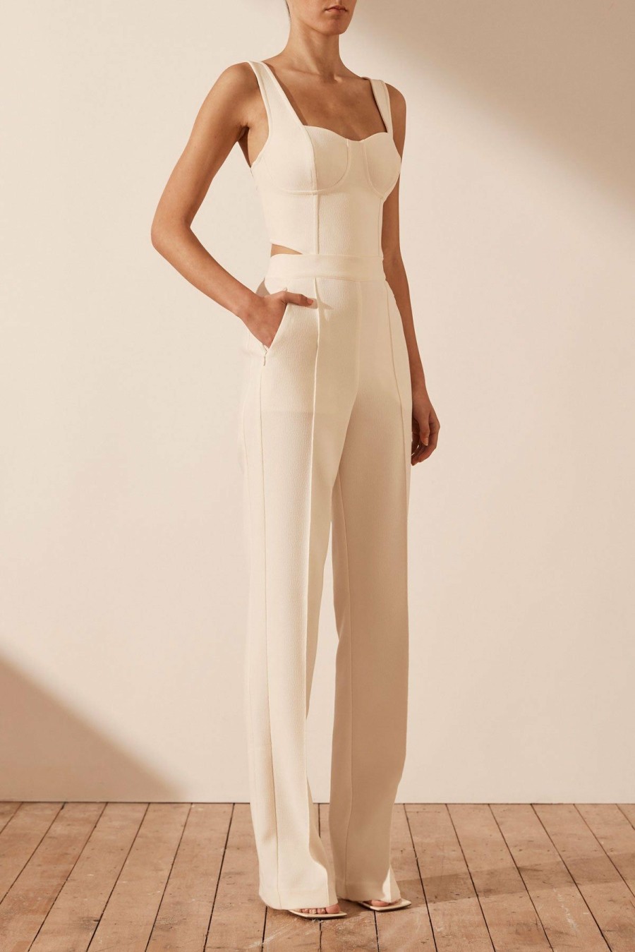 Clothing Shona Joy | Amura Side Panel Pant - Cream