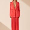 Clothing Shona Joy | Lydie Single Breasted Blazer - Poppy Red