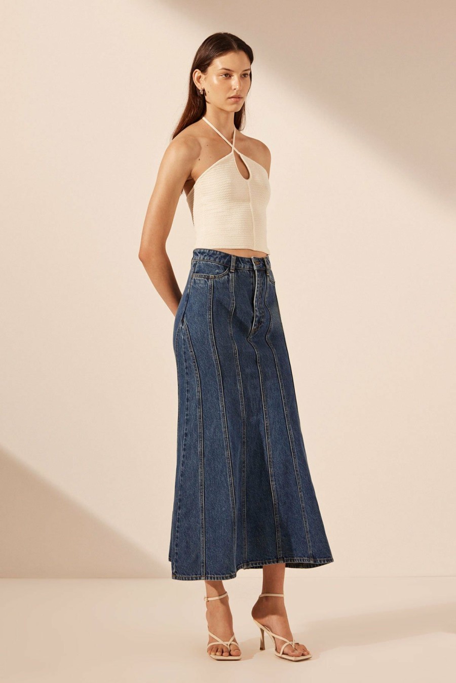 Clothing Shona Joy | Tovere Godet Flared Midi Skirt