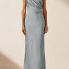 Clothing Shona Joy | Luxe Asymmetrical Gathered Maxi Dress - Azure