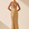 Clothing Shona Joy | Royale Strapless Lace Up Maxi Dress