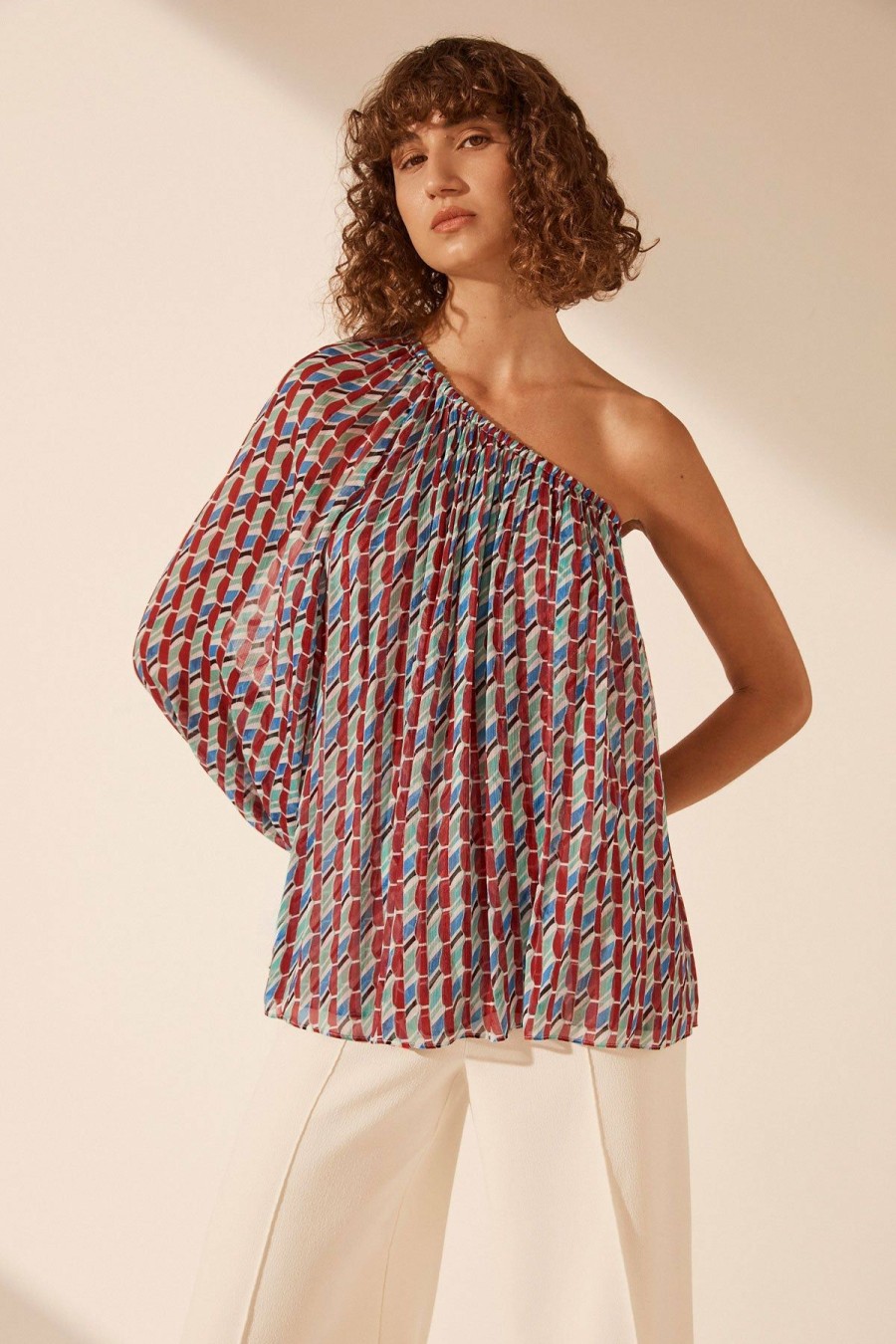 Clothing Shona Joy | Maribel One Shoulder Blouse