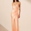 Clothing Shona Joy | La Lune Cross Draped Maxi Dress - Peach