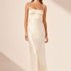 Clothing Shona Joy | La Lune Corded Ruched Maxi Dress - Cream