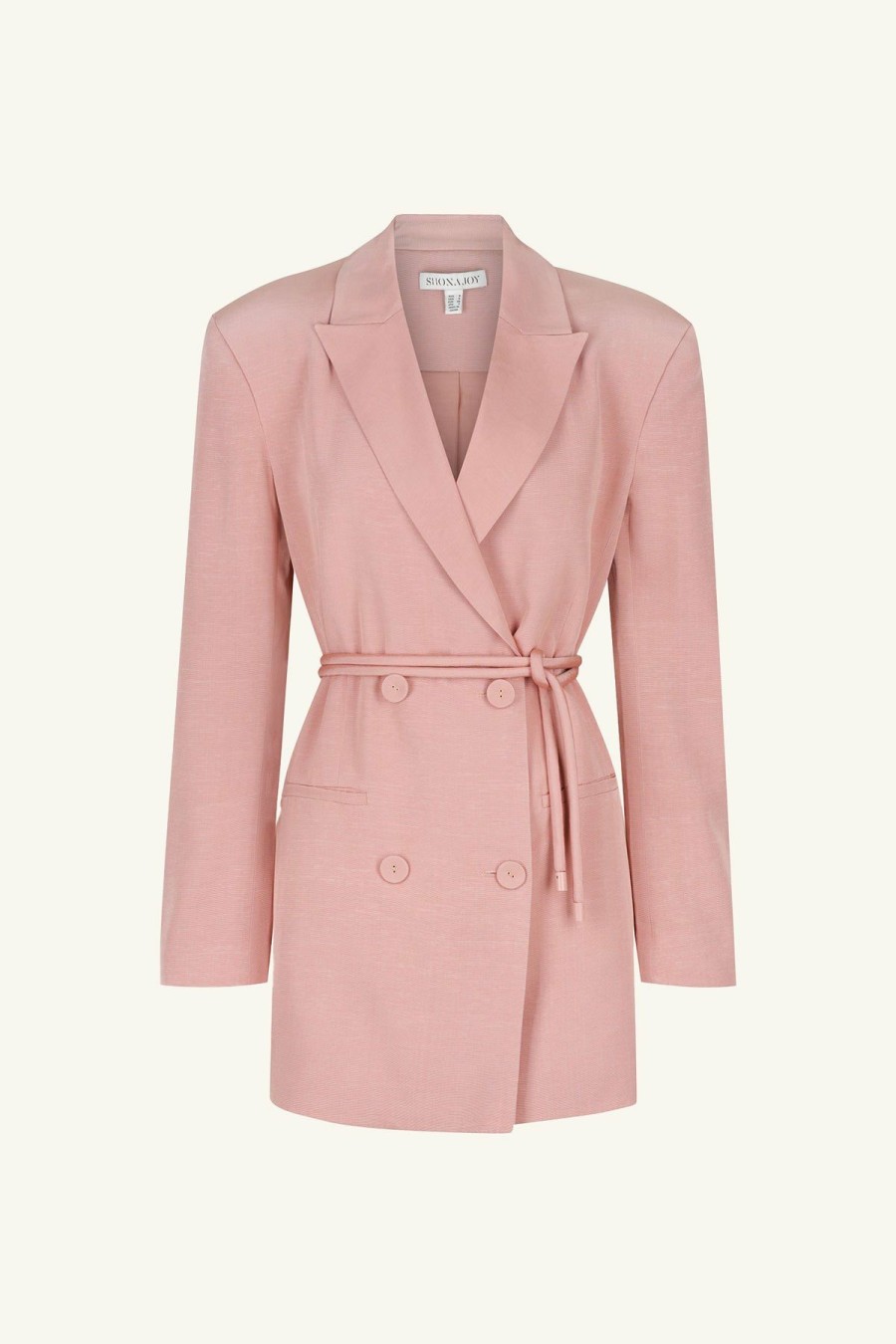 Clothing Shona Joy | Vento Blazer Dress With Belt - Rose Dawn