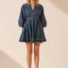 Clothing Shona Joy | Raquel V Neck Mini Dress