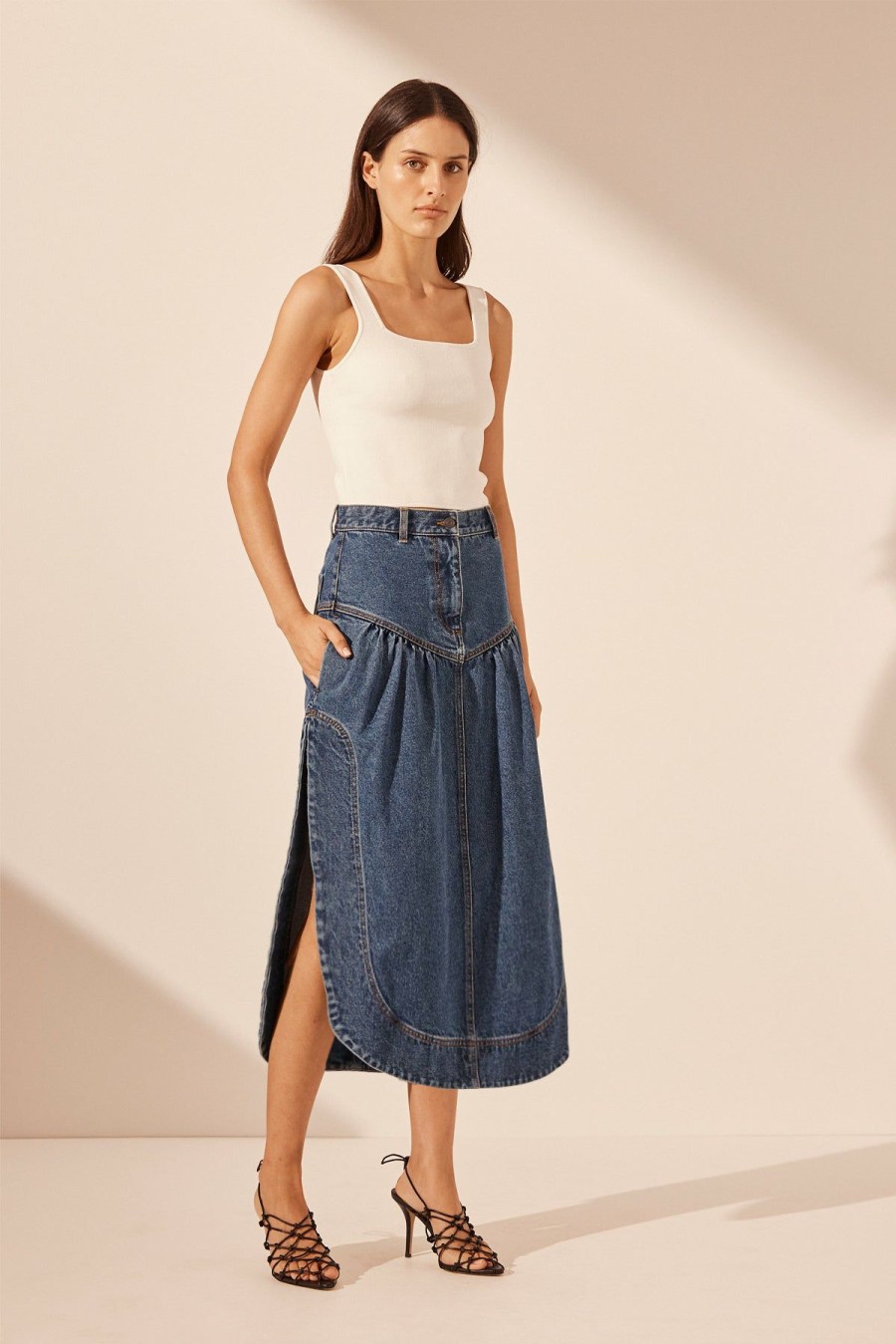 Clothing Shona Joy | Raquel Petal Midi Skirt