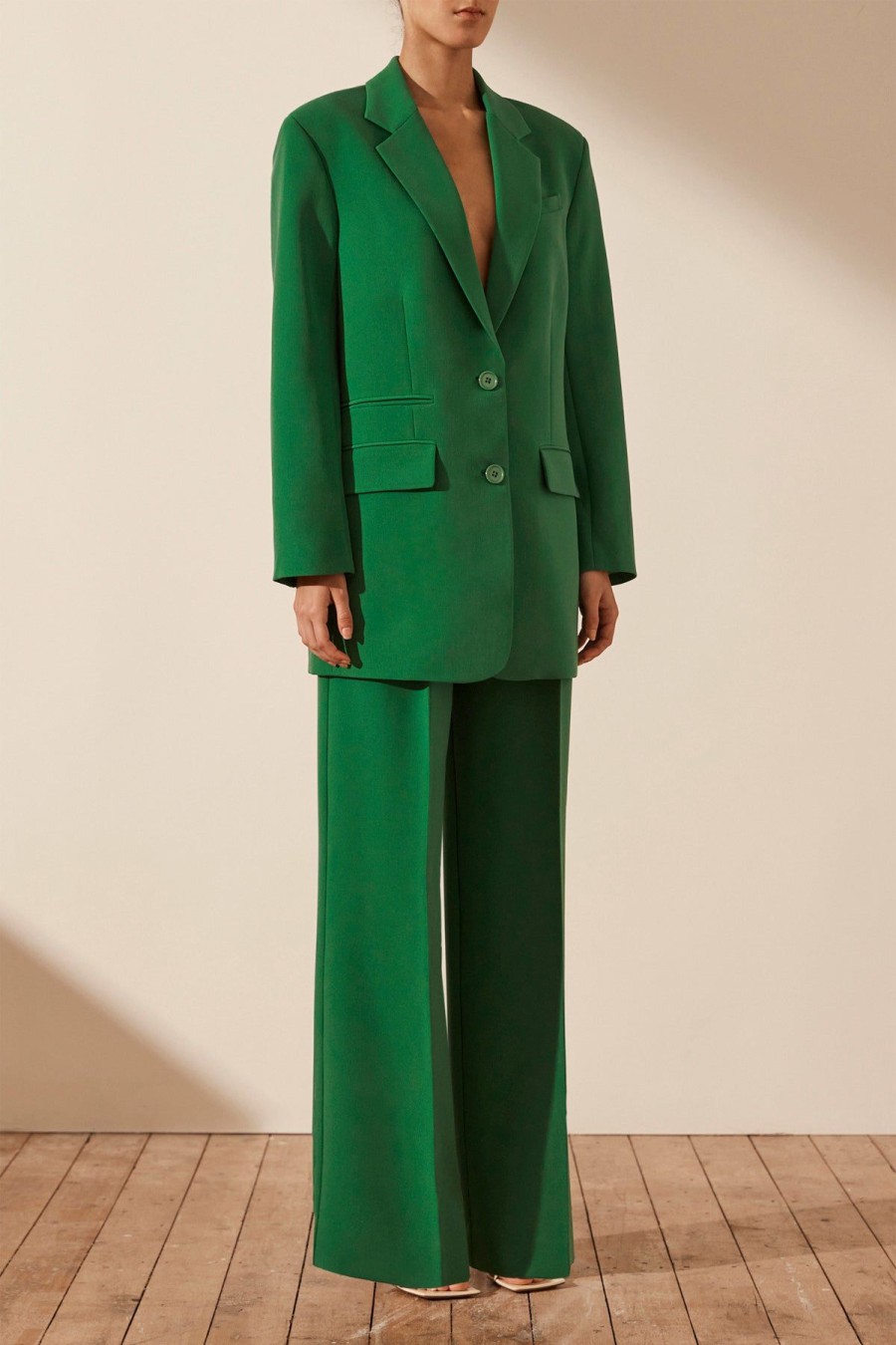 Clothing Shona Joy | Irena Oversized Blazer - Tree Green