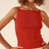 Clothing Shona Joy | Basic High Neck Top - Sailor Red