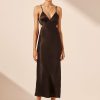 Clothing Shona Joy | La Lune Backless Midi Dress - Black