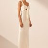 Clothing Shona Joy | La Lune Bow Tie Maxi Dress - Cream