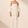 Clothing Shona Joy | La Lune Otto Puff Sleeve Column Maxi Dress - Ivory