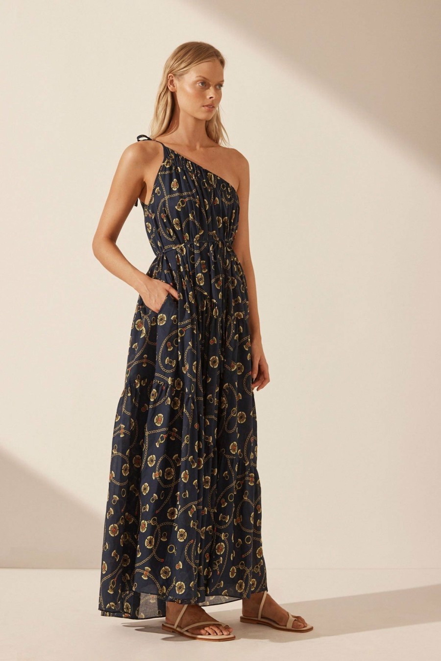 Clothing Shona Joy | Vacance One Shoulder Tiered Maxi Dress