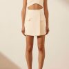 Clothing Shona Joy | Irena Wrap Mini Skirt - Ivory