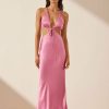 Clothing Shona Joy | Arienzo Cut Out Tie Back Midi Dress - Ibis Rose