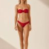 Swim Shona Joy | Daiquiri High Cut Brazilian Bottom - Sailor Red