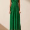 Clothing Shona Joy | Malina Ruched Bodice Midi Dress - Tree Green