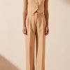 Clothing Shona Joy | Irena Tailored Fitted Vest - Peanut Butter