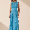 Clothing Shona Joy | Margot Round Neck Sleeveless Maxi Dress - Aqua