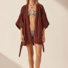 Swim Shona Joy | Pauline Terry Robe - Cognac