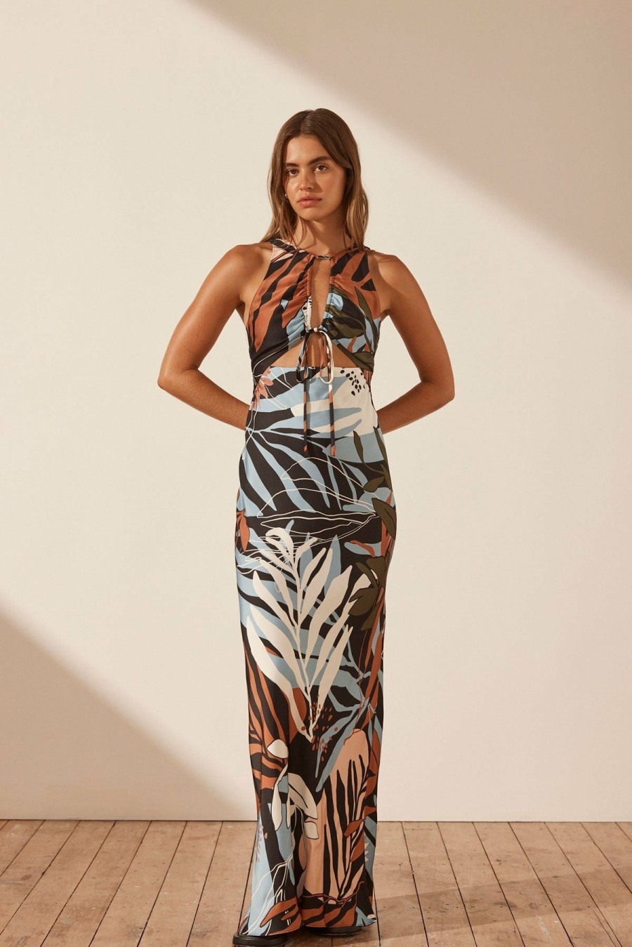 Clothing Shona Joy | Tramonto Cut Out Front Maxi Dress