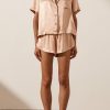 Clothing Shona Joy | La Lune Lounge Shirt Set - Desert Rose