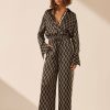 Clothing Shona Joy | Corde Silk Contrast Relaxed Pant