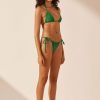 Swim Shona Joy | Daiquiri Tie String Bikini Bottom - Tree Green