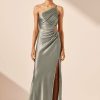 Clothing Shona Joy | La Lune Asymmetrical Gathered Maxi Dress - Sage