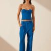 Clothing Shona Joy | Irena Low Rise Slouch Pant - Cobalt