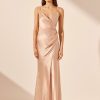 Clothing Shona Joy | La Lune Cross Draped Maxi Dress - Desert Rose