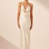 Clothing Shona Joy | La Lune Ruched Bodice Maxi Dress - Cream