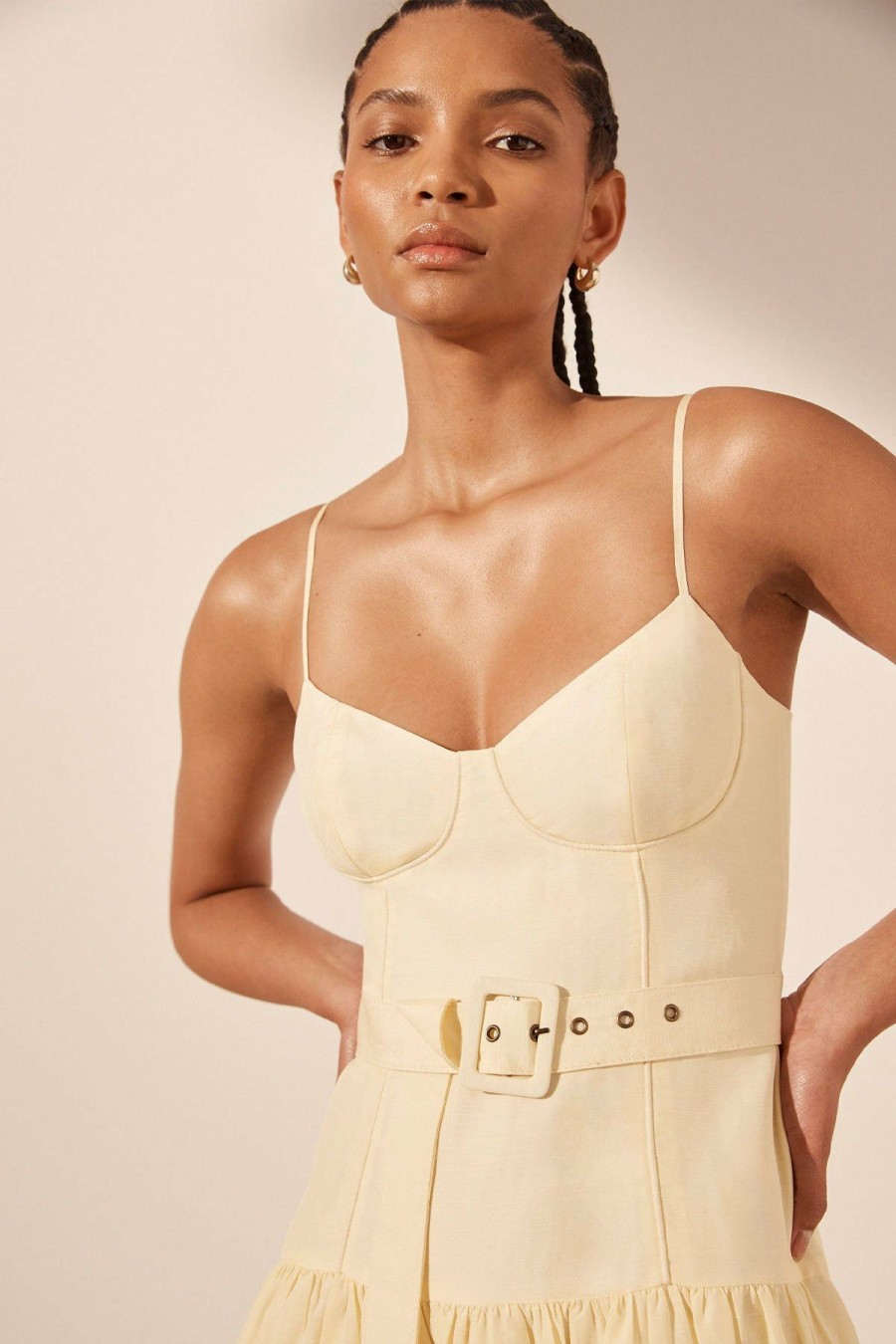 Clothing Shona Joy | Limon Panelled Bustier Maxi Dress