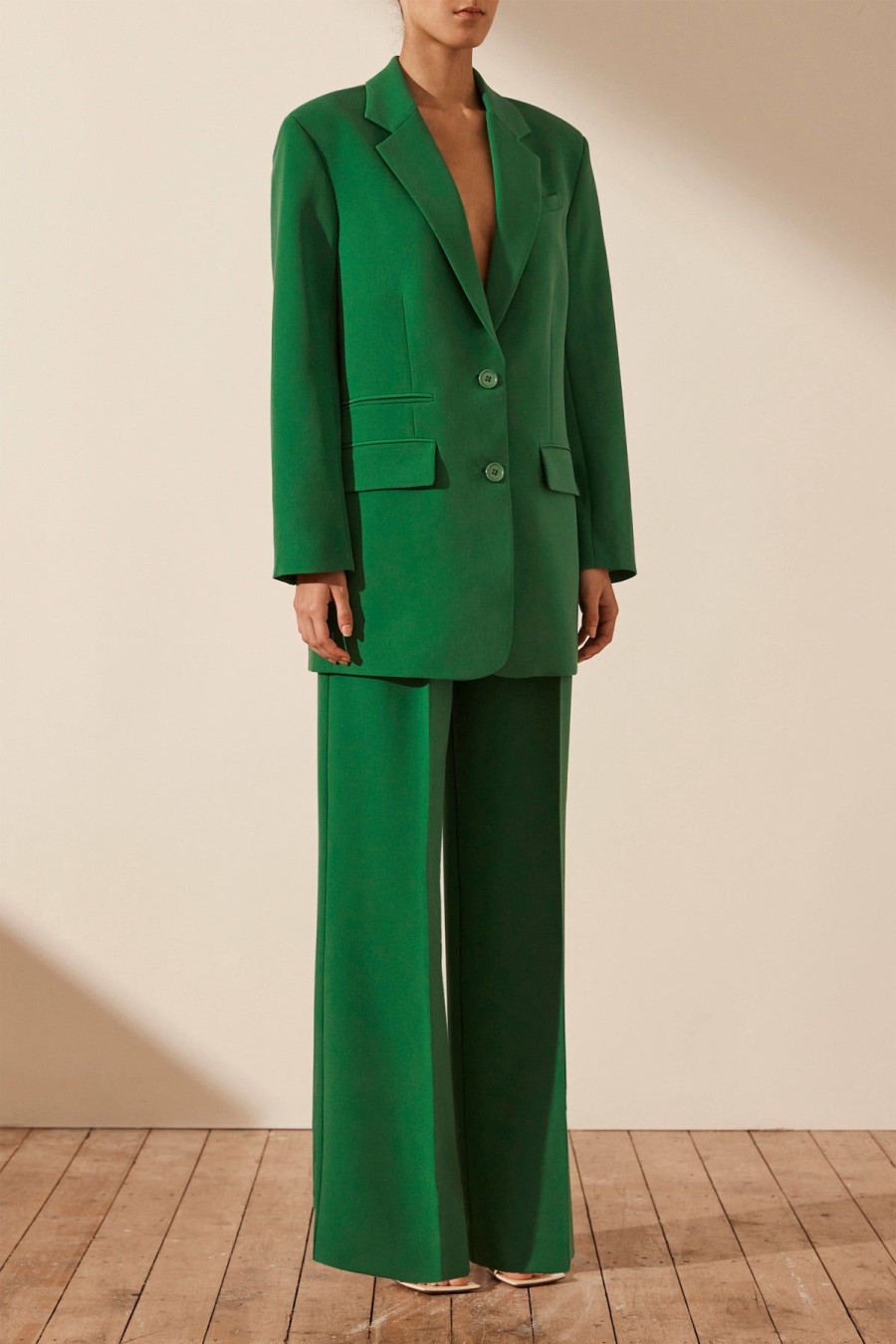 Clothing Shona Joy | Irena Oversized Blazer - Tree Green