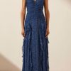 Clothing Shona Joy | Saldanha Ruched Frill Maxi Dress