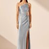 Clothing Shona Joy | La Lune Asymmetrical Gathered Maxi Dress - Powder Blue