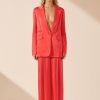 Clothing Shona Joy | Lydie Single Breasted Blazer - Poppy Red