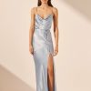 Clothing Shona Joy | La Lune Bias Cowl Maxi Dress - Powder Blue