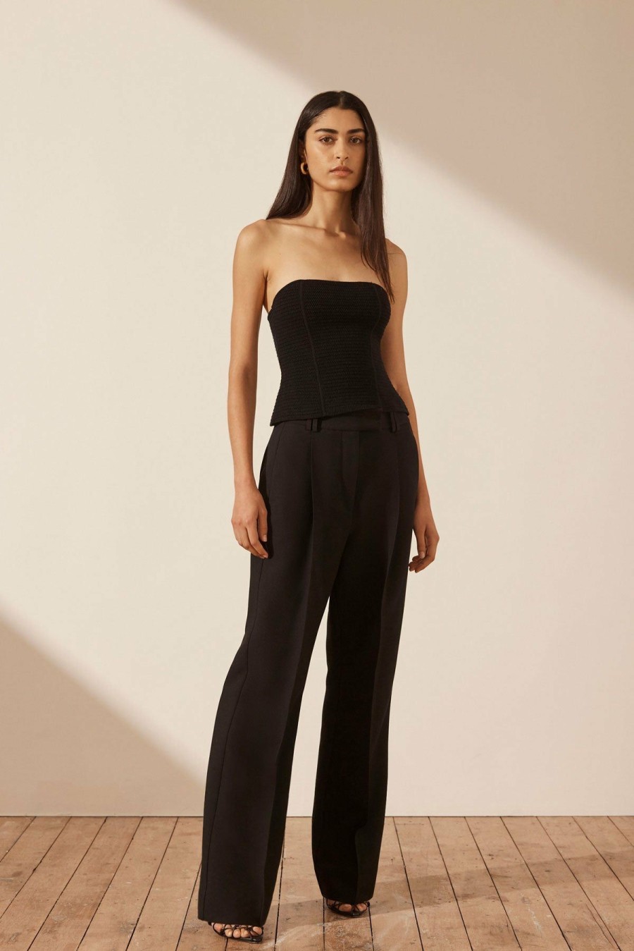 Clothing Shona Joy | Eve Panelled Tube Top - Black