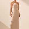 Clothing Shona Joy | La Lune One Shoulder Cowl Back Maxi Dress - Gold