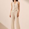 Clothing Shona Joy | Irena Tailored Fitted Vest - Bone