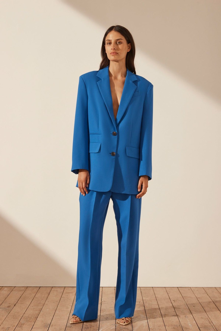 Clothing Shona Joy | Irena Oversized Blazer - Cobalt