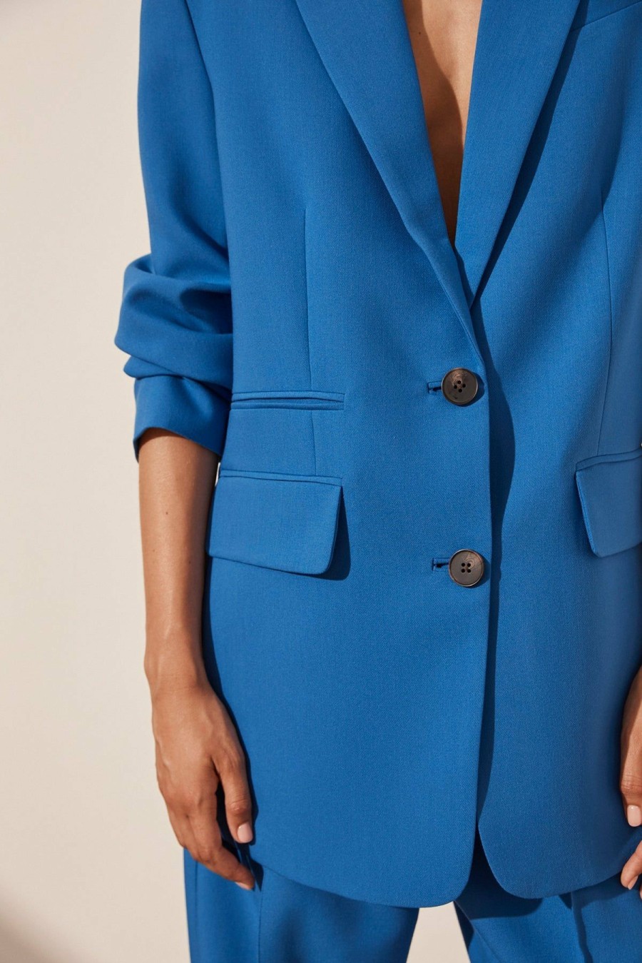 Clothing Shona Joy | Irena Oversized Blazer - Cobalt