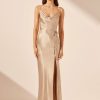 Clothing Shona Joy | La Lune Bias Cowl Maxi Dress - Gold