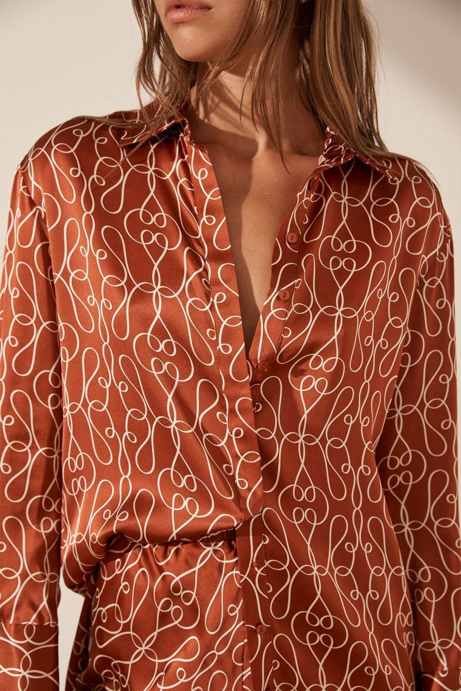 Clothing Shona Joy | Artisti Silk Relaxed Shirt