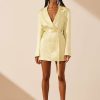 Clothing Shona Joy | La Lune Blazer Dress - Lemon