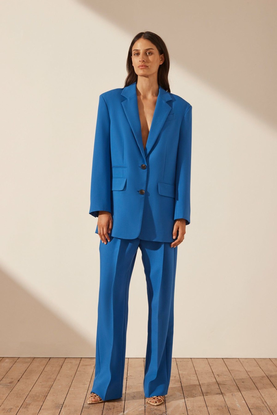 Clothing Shona Joy | Irena Oversized Blazer - Cobalt